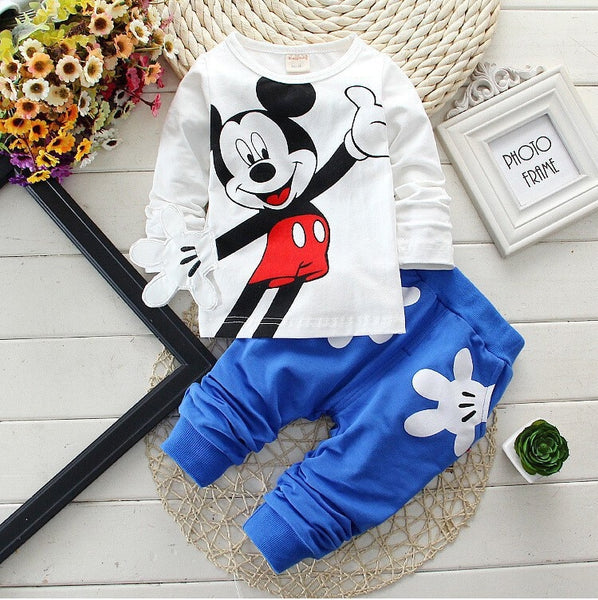 2pc Minnie/Mickey Long Sleeve T-shirt+Pants