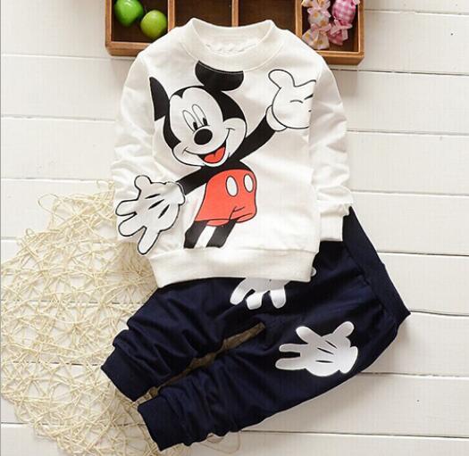 2pc Minnie/Mickey Long Sleeve T-shirt+Pants