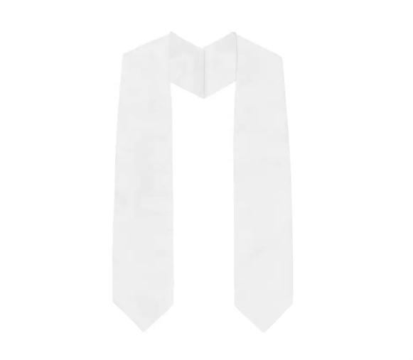 White Sublimation Blank Grad Stole