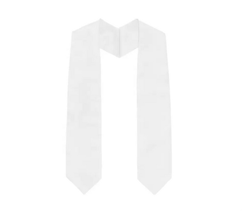 White Sublimation Blank Grad Stole